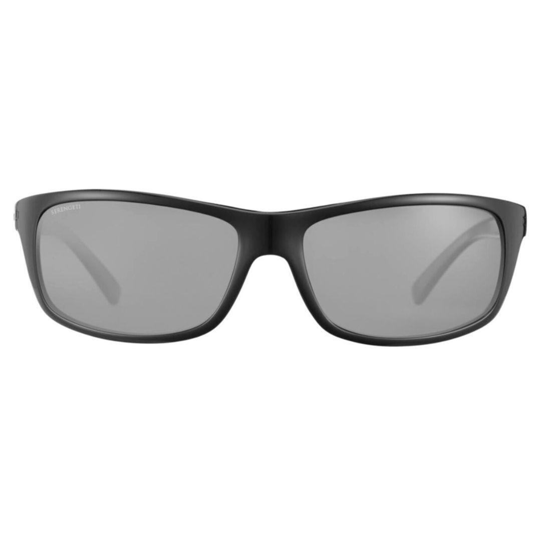 Serengeti Bormio Shiny Black Oval Sunglasses