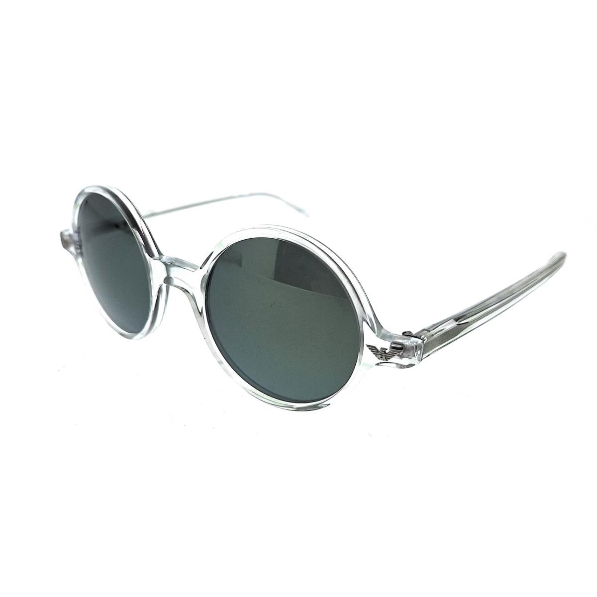 Emporio Armani 0EA 501M 60216R Crystal Striped Green Round Sunglasses