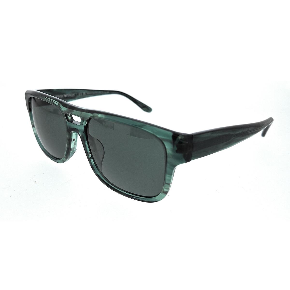 Emporio Armani 0EA4197F 516871 Striped Green Square Sunglasses