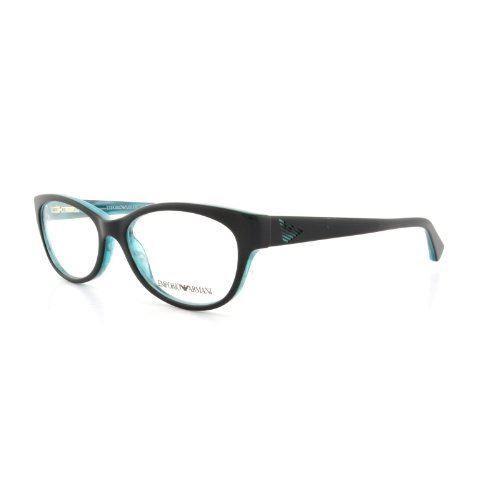 Emporio Armani Eyeglasses EA3008 5052 Black/azure Variegated Demo Lens 53 16 140
