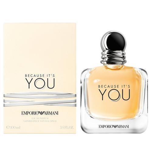 Because It`s You by Emporio Armani 3.4oz Eau De Parfum For Women Box