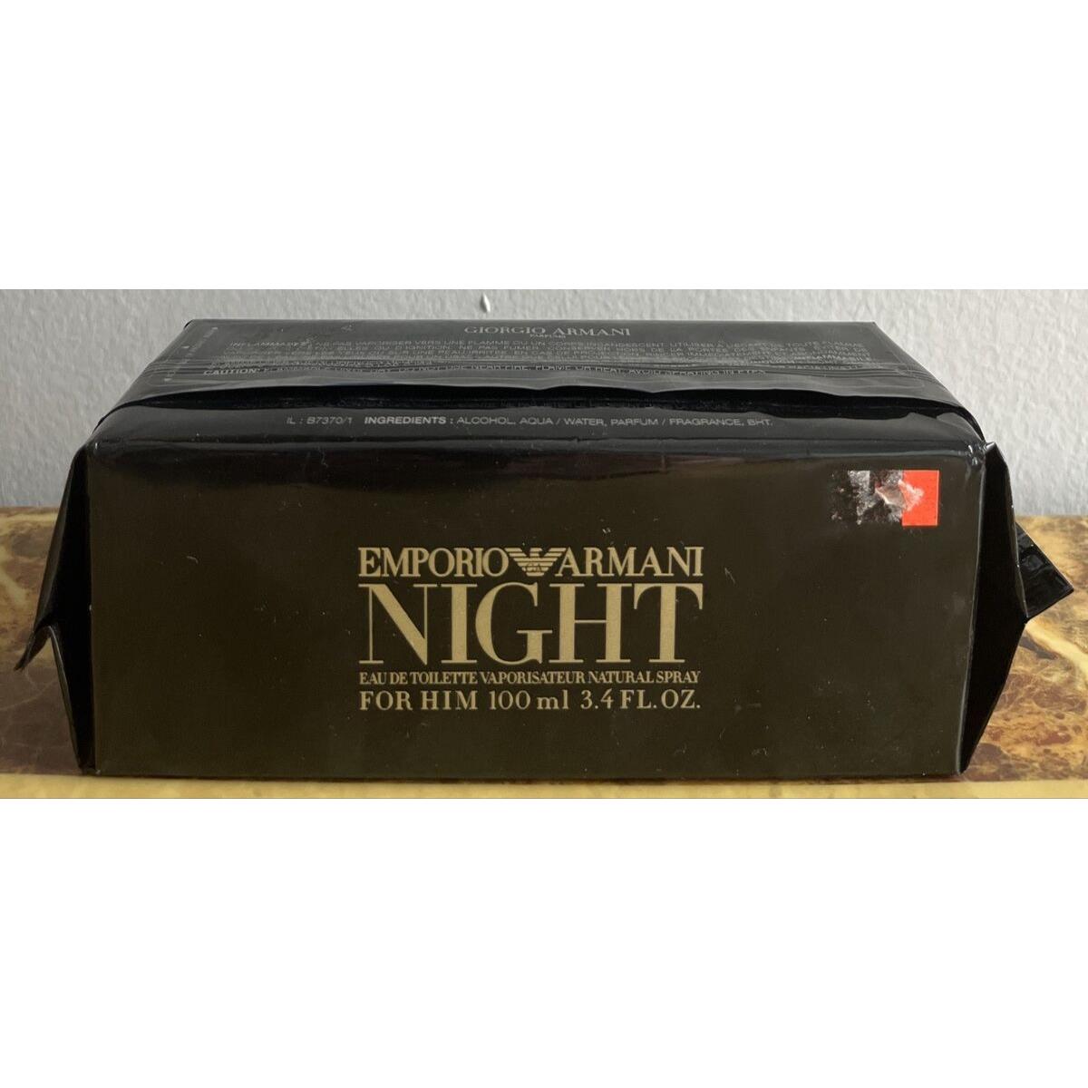 Emporio Armani Night For Him 3.4 oz 3.3 Edt Spray Men Cologne by Giorgio