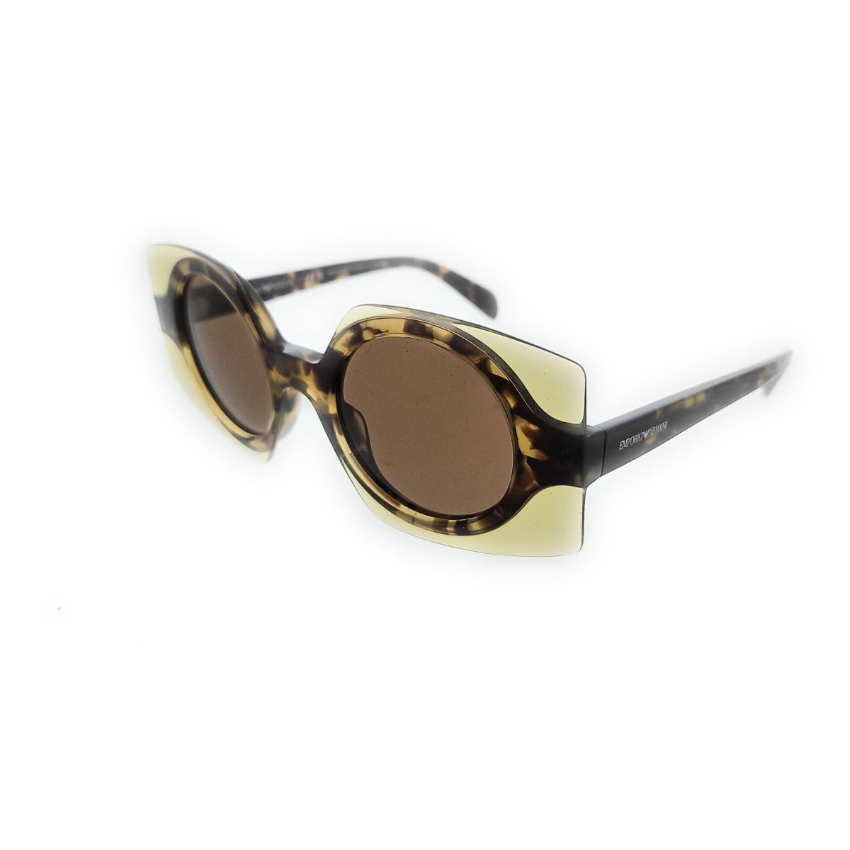 Emporio Armani 0EA4207 603073 Havana Top Transparent Brown Square Sunglasses