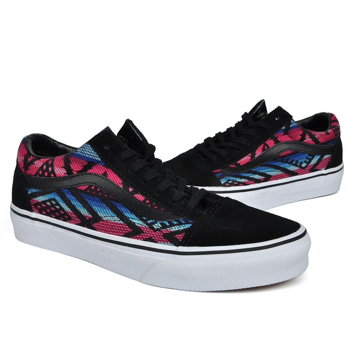 Vans Old Skool Morrocan Unisex Men Size 8.5 = Women Size 10 Shoes Black/red