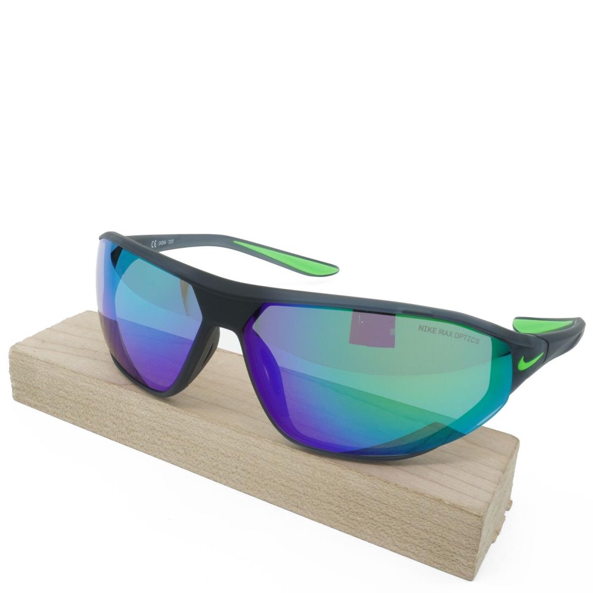 DQ0993-021 Mens Nike Aero Swift M Sunglasses - Frame: DARK GREY/ GREEN STRIKE