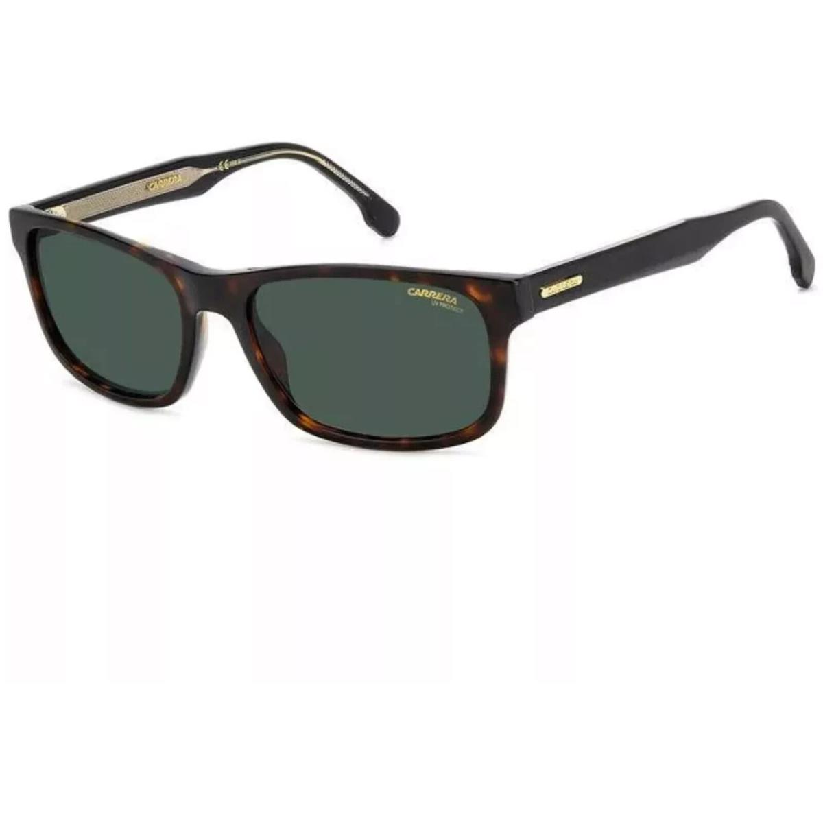 Carrera Green Rectangular Men`s Sunglasses Carrera 299/S 0086/QT 57