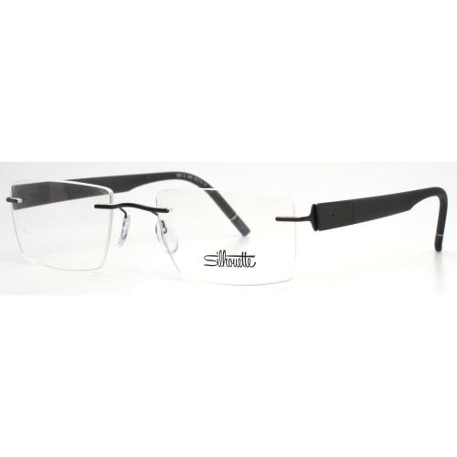 Silhouette 5553 CL 6560 Grey Mens Rectangle Rimless Eyeglasses 52-19-130 B:32.7