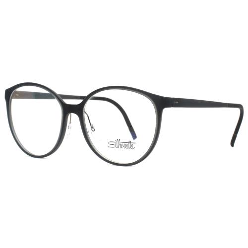 Silhouette Spx 1614 75 6560 Graphite Pottery Womens Round Eyeglasses 53-15-135