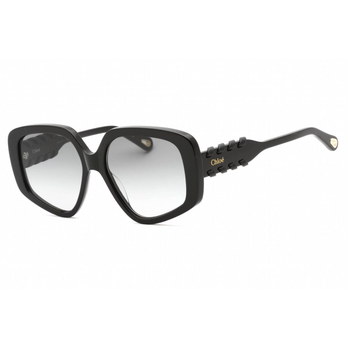 Chloe Women`s Sunglasses Black Plastic Geometric Full Rim Frame CH0210S 001