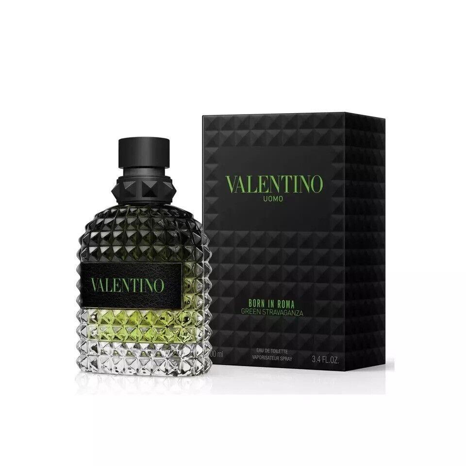 Uomo Born In Roma Green Stravaganza by Valentino Edt Spray For Men 3.4oz