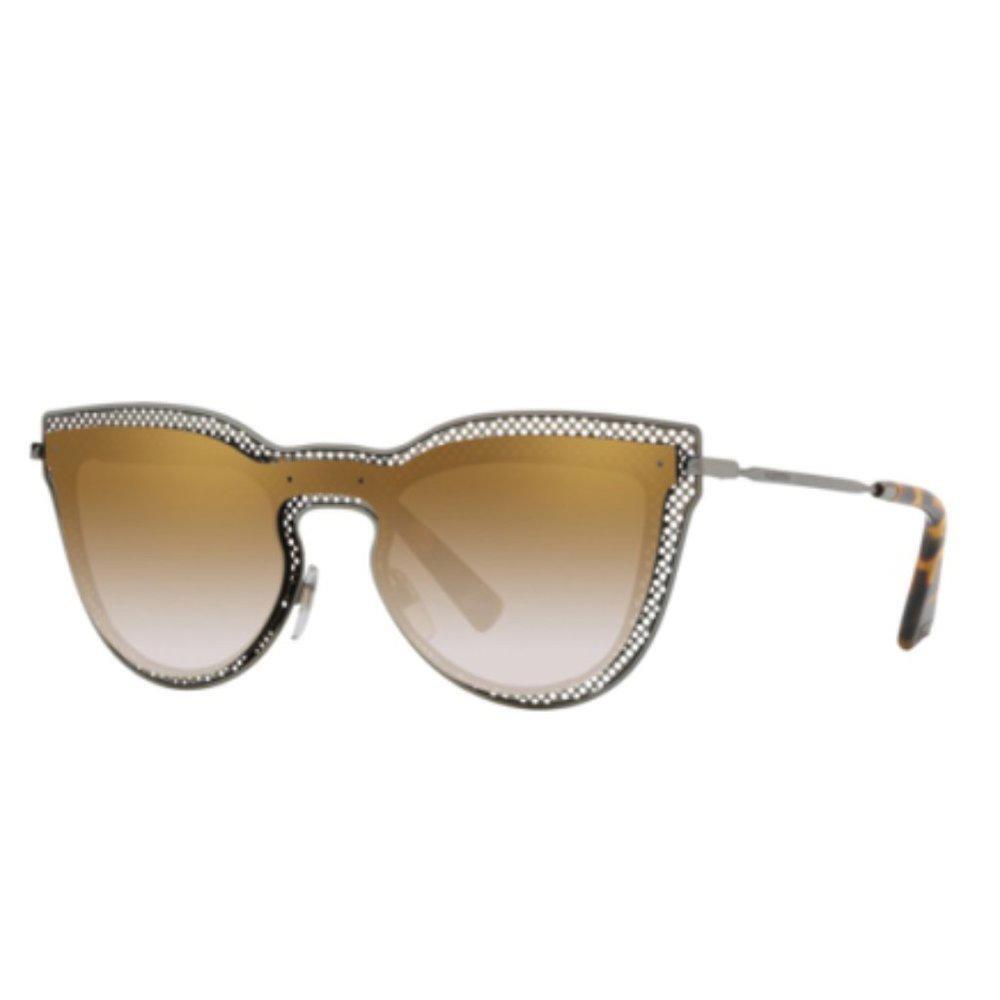 Valentino Cat Eye Gun Metal and Tortoise Mirrored Sunglasses VAXX053