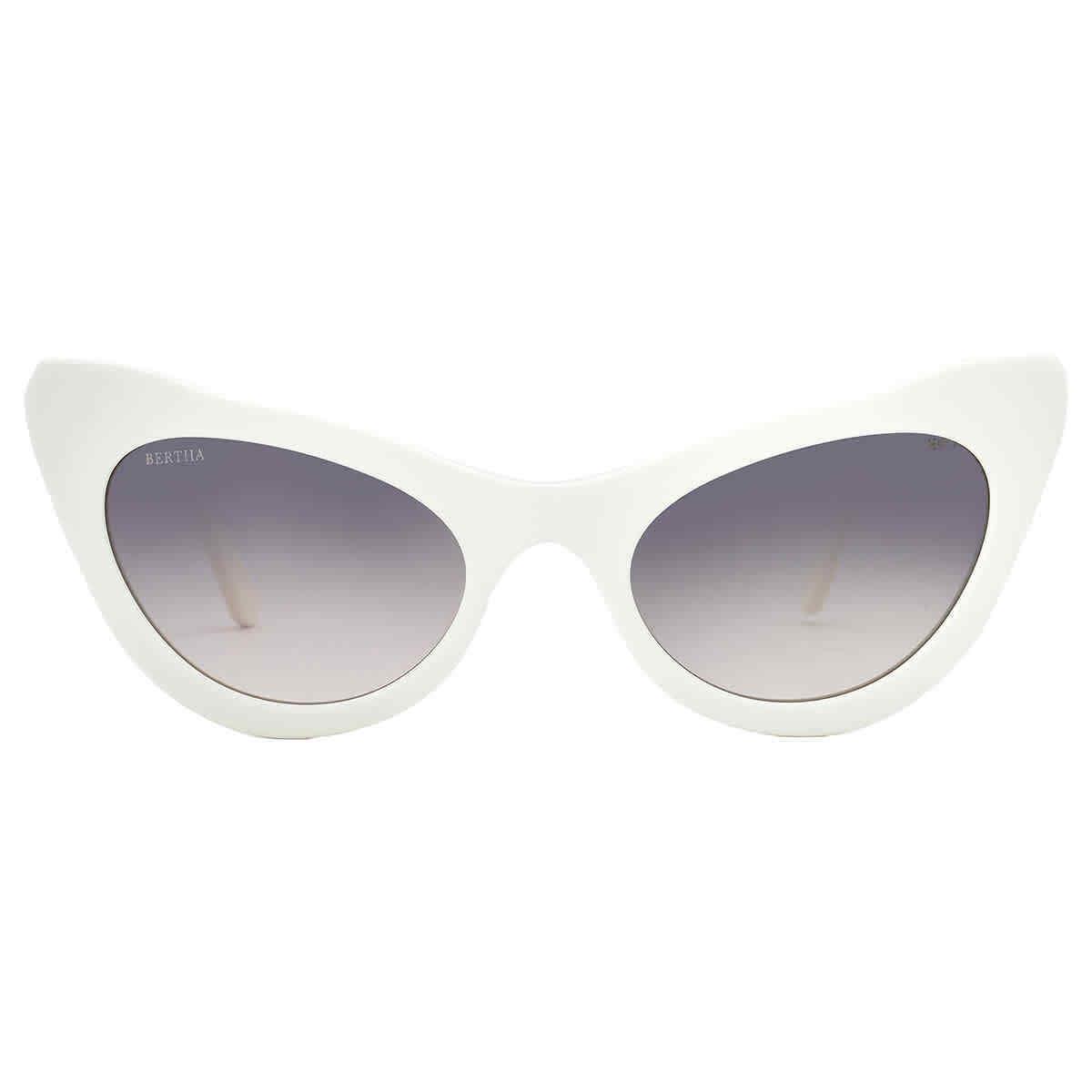 Bertha Ladies White Cat Eye Sunglasses BRSIT104-3 BRSIT104-3