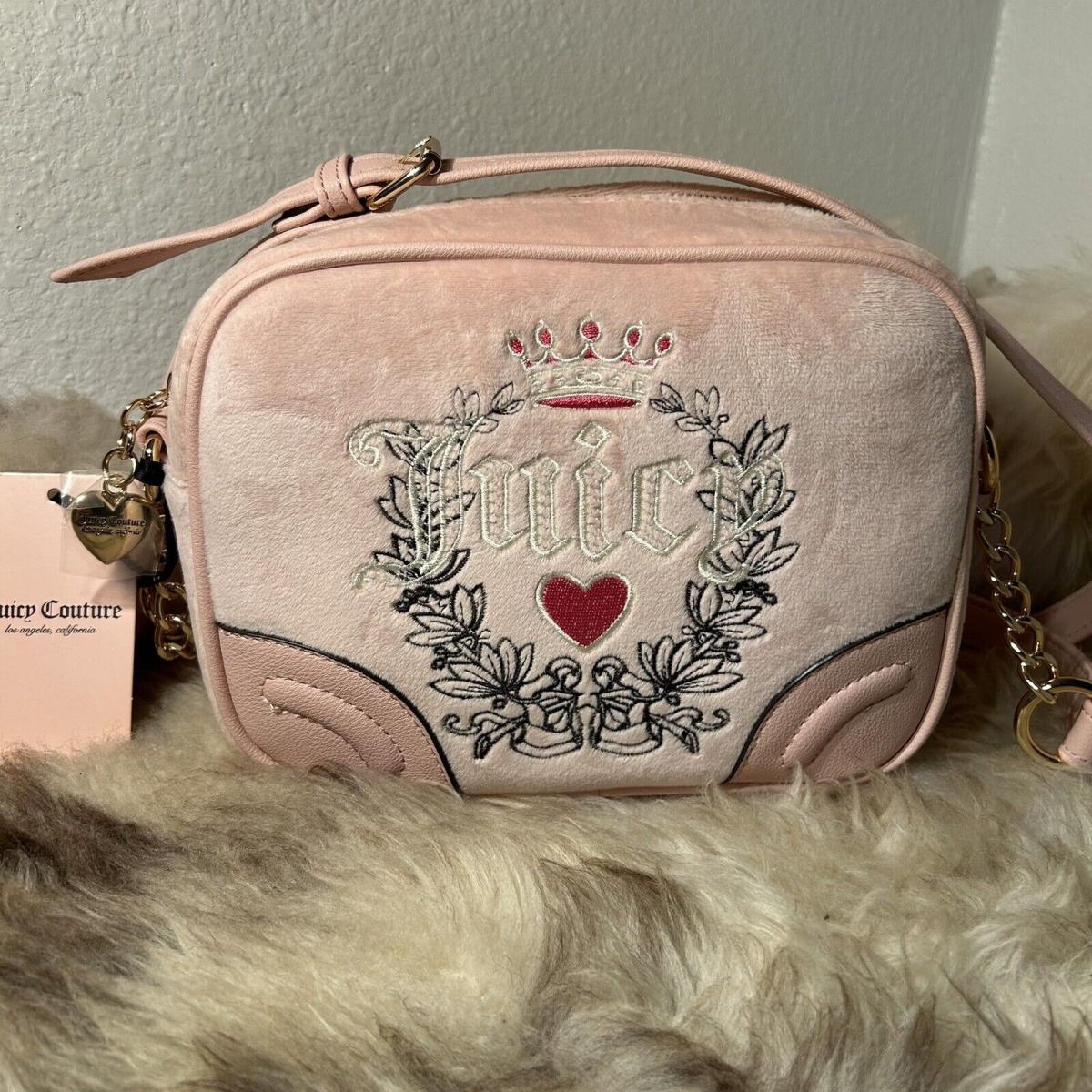 Juicy Couture Terry/velour Heritage Crossbody - Powder Blush