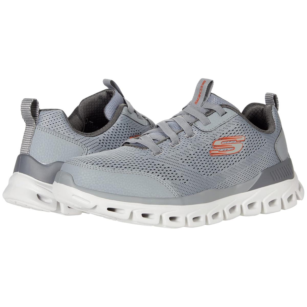 Man`s Sneakers Athletic Shoes Skechers Glide Step - Gray