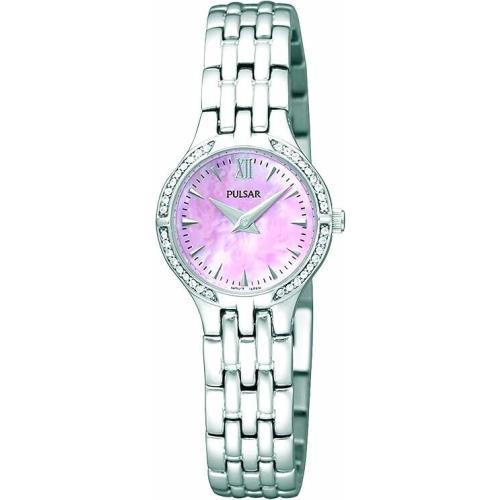 Pulsar Women`s PEGF19 Crystal Mother of Pearl Dial Watch