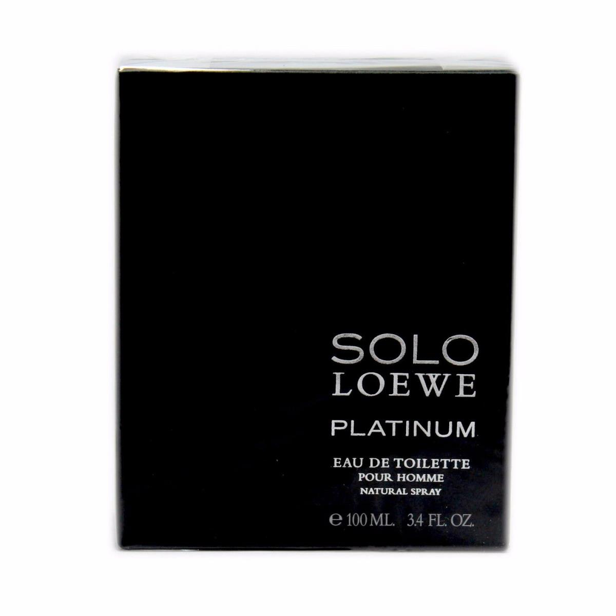 Loewe Solo Loewe Platinum Pour Homme Eau DE Toilette Spray 100 ML NIB-39147