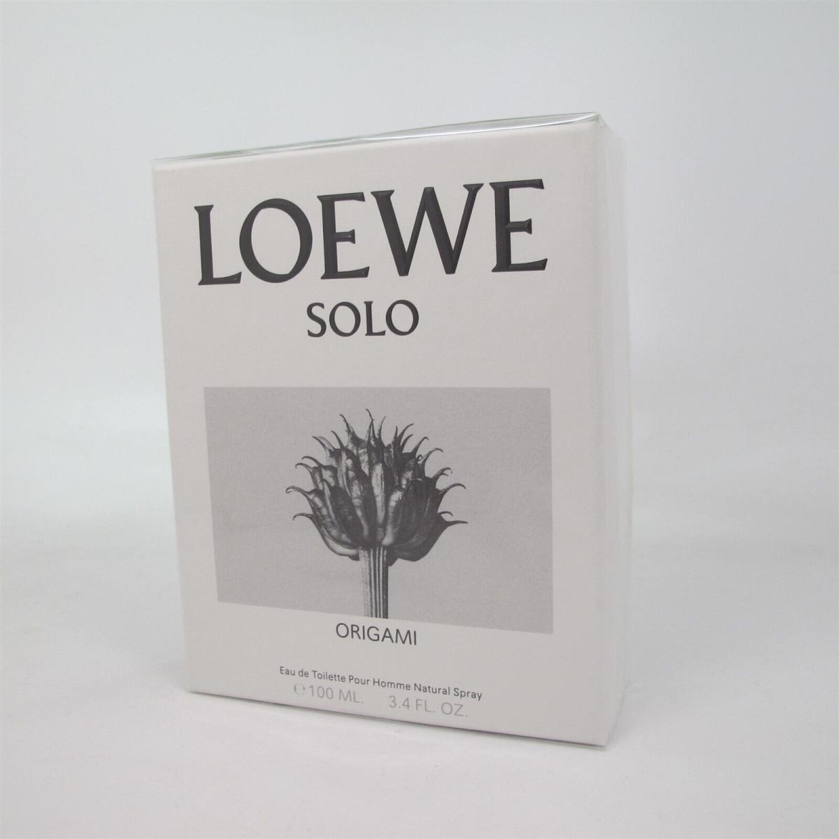 Solo Origami Pour Homme by Loewe 100 Ml/ 3.4 oz Eau de Toilette Spray