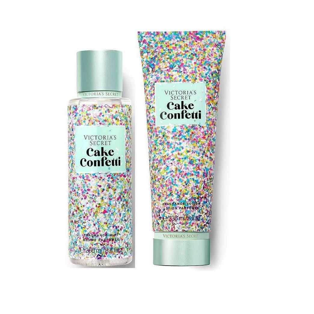 Victoria`s Secret Sweet Fix Fragrance Mist and Lotion Set Cake Confetti
