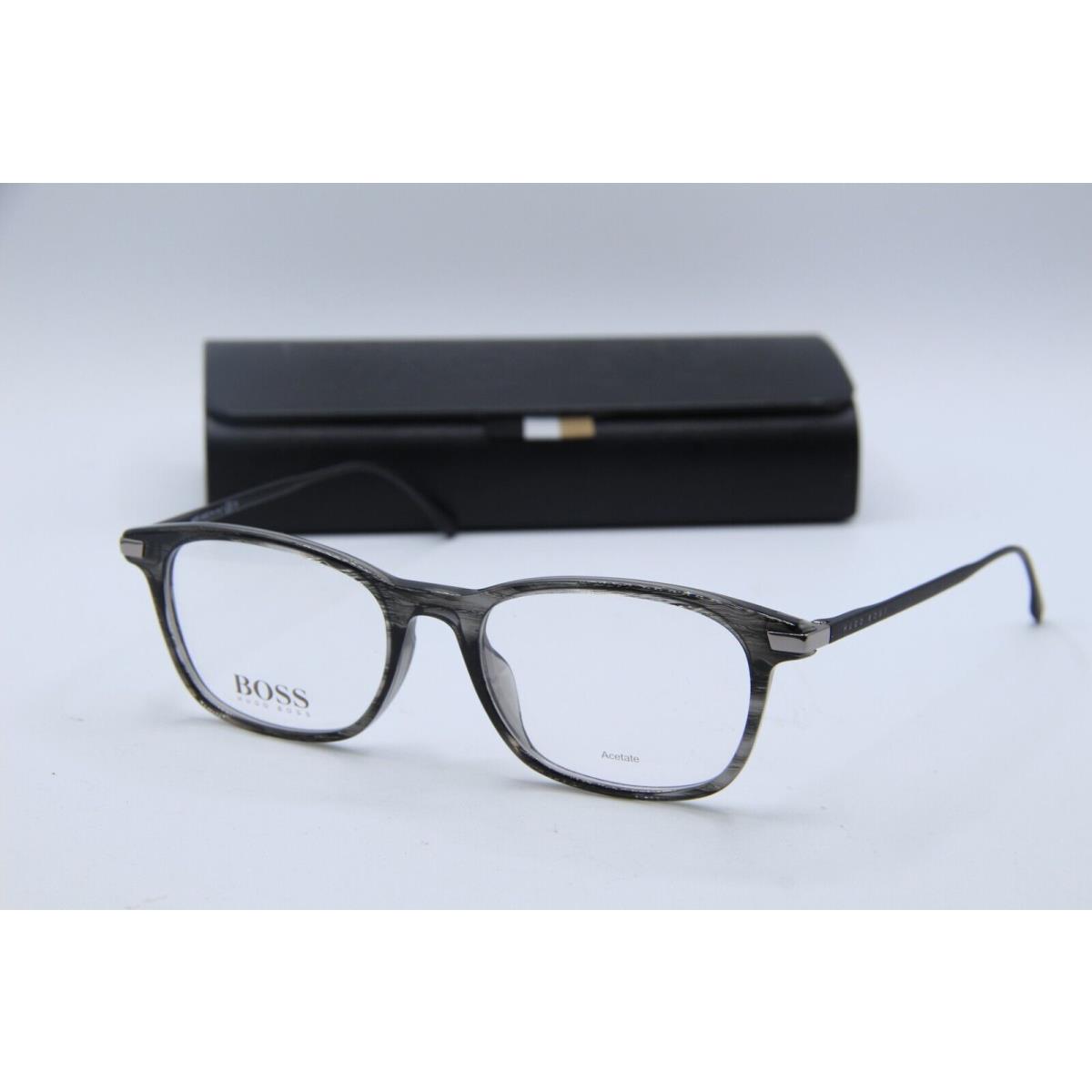 Hugo Boss 0989 Pzh Grey Black Eyeglasses W/case 51-18