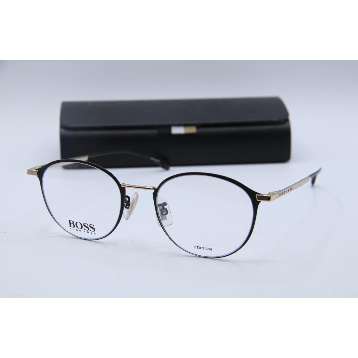 Hugo Boss 1068/F 146 Black Gold Titanium Eyeglasses W/case 49-20