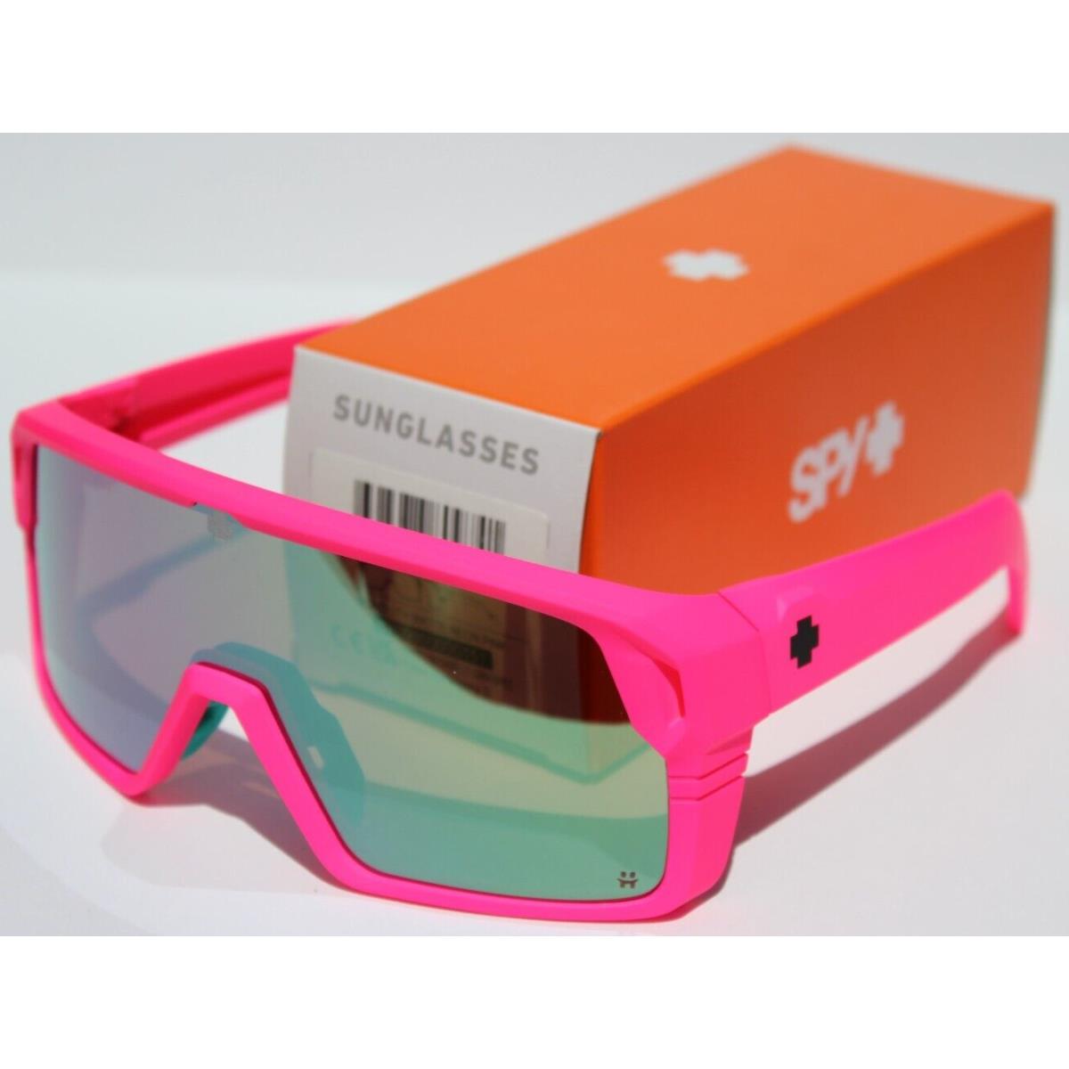 Spy Optics Monolith Sunglasses Matte Neon Pink/happy Bronze Green Mirror