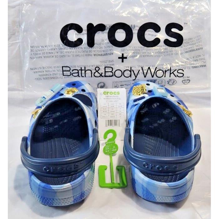 Bath Body Works Crocs w/ Charms Members Only Exclusive Womens Sz 8