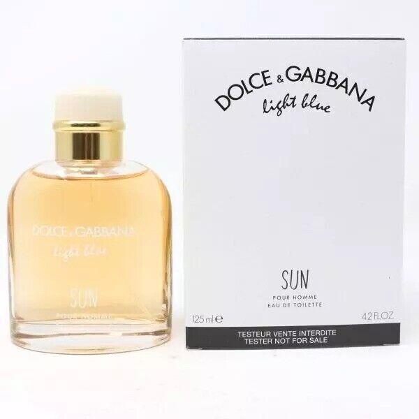 Light Blue Sun by Dolce Gabbana 4.2oz Eau de Toilette For Men In White Box