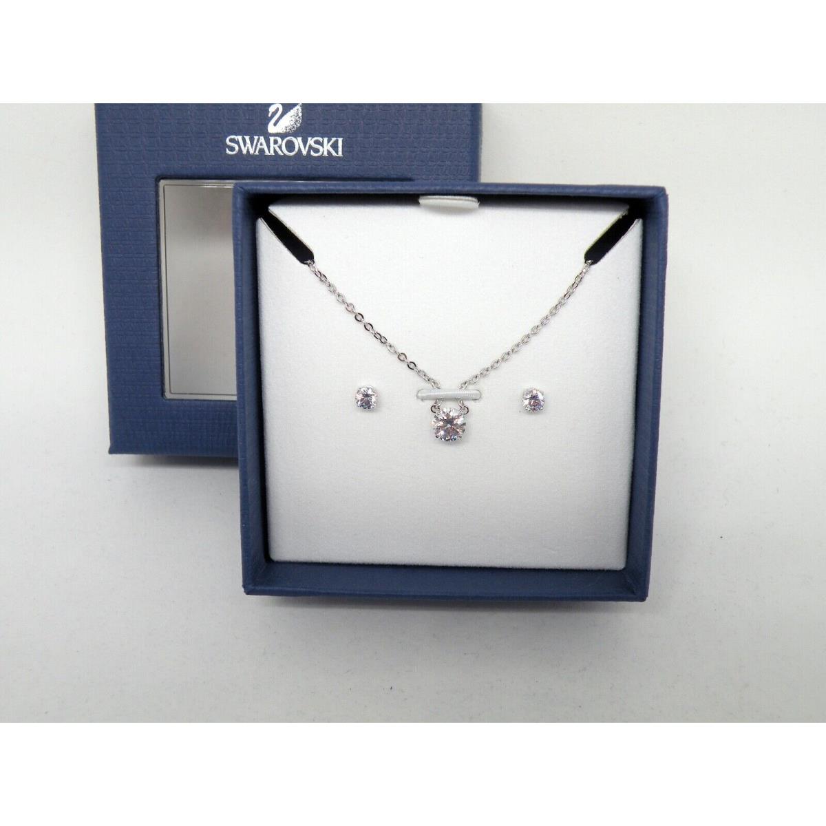 Swarovski Attract Crystal Pendant - Earring Set Rhodium