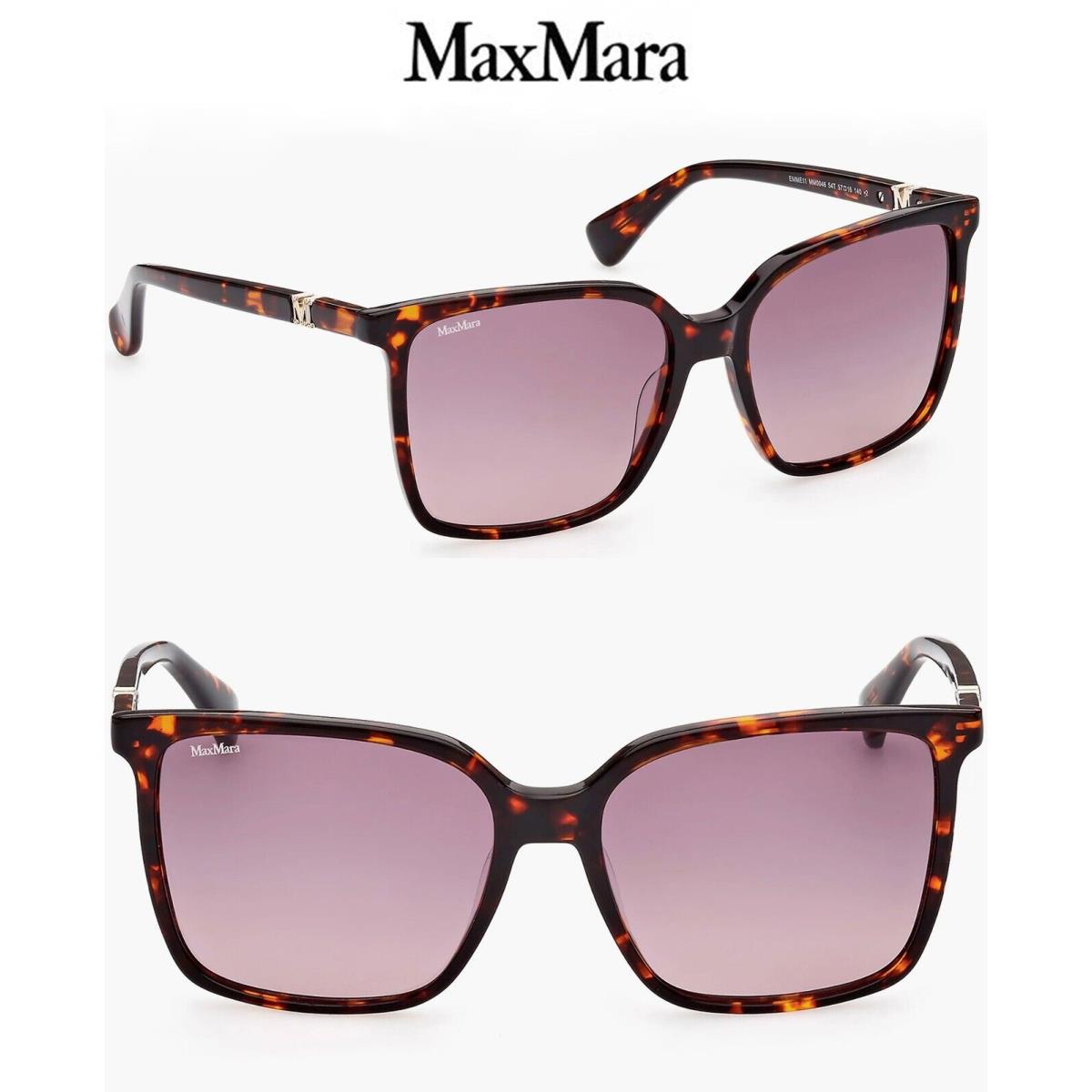 Max Mara EMME11 MM0046 54T Havana Tort. Gradient Purple Square Sunglasses. 57mm