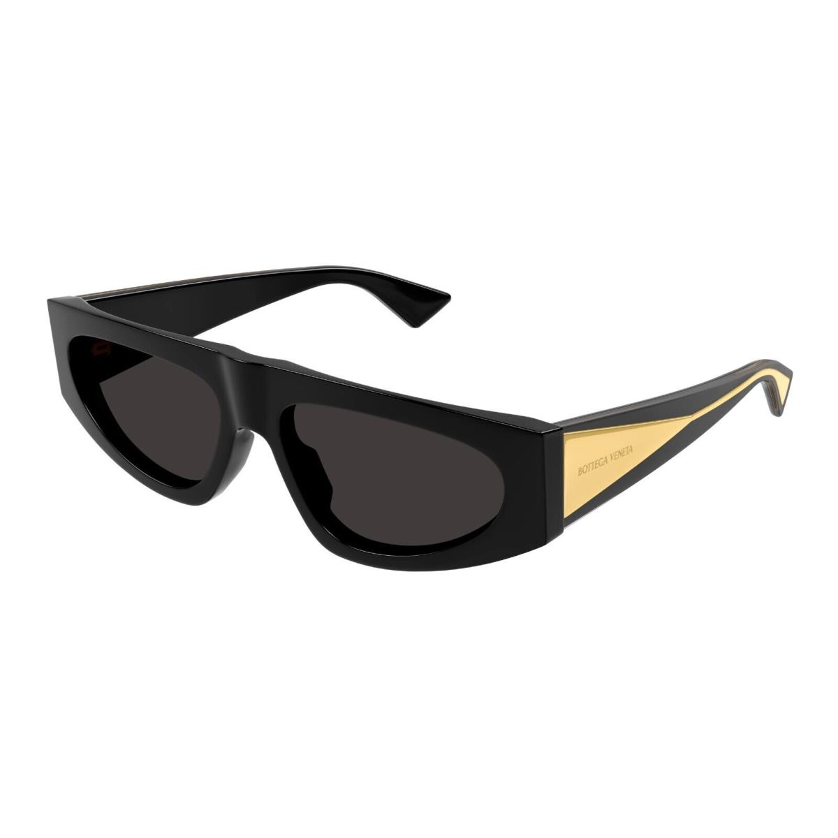 Bottega Veneta BV1277S Black with Gold/grey 001 Sunglasses