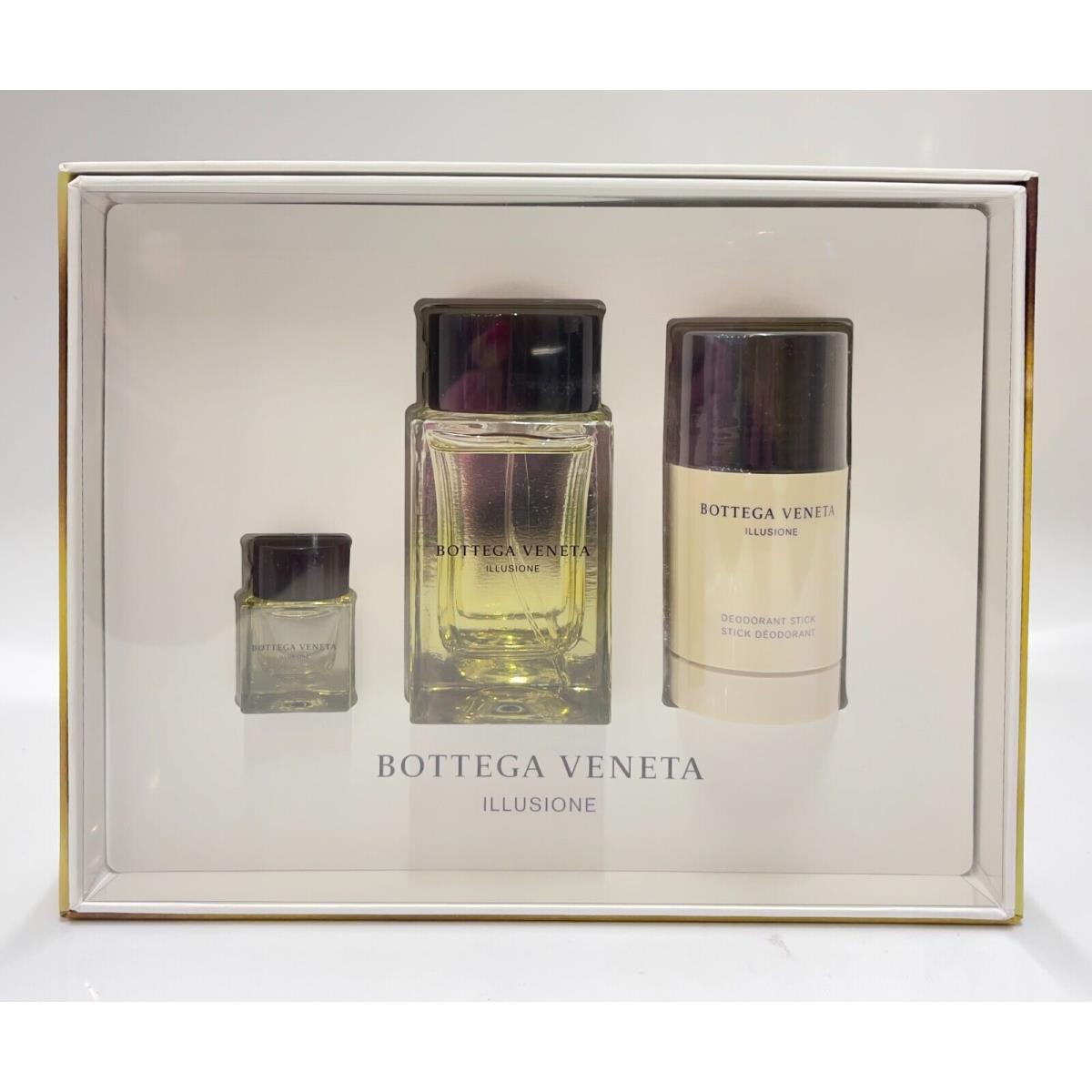 Parfum Men Set Bottega Veneta Illusione Eau DE Toilette 3 PC