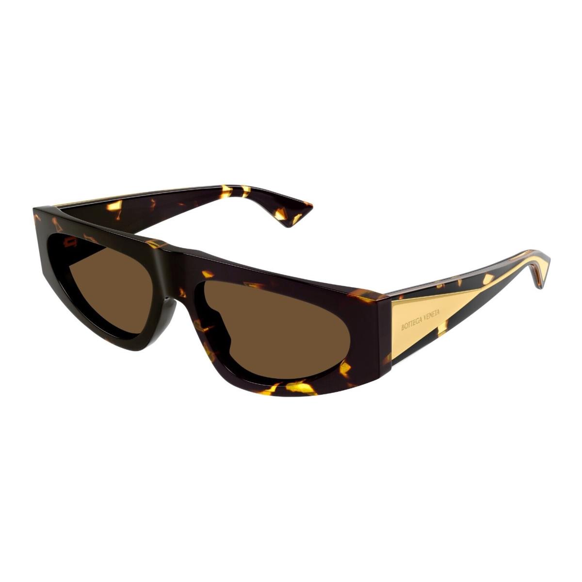 Bottega Veneta BV1277S Havana with Gold/brown 002 Sunglasses