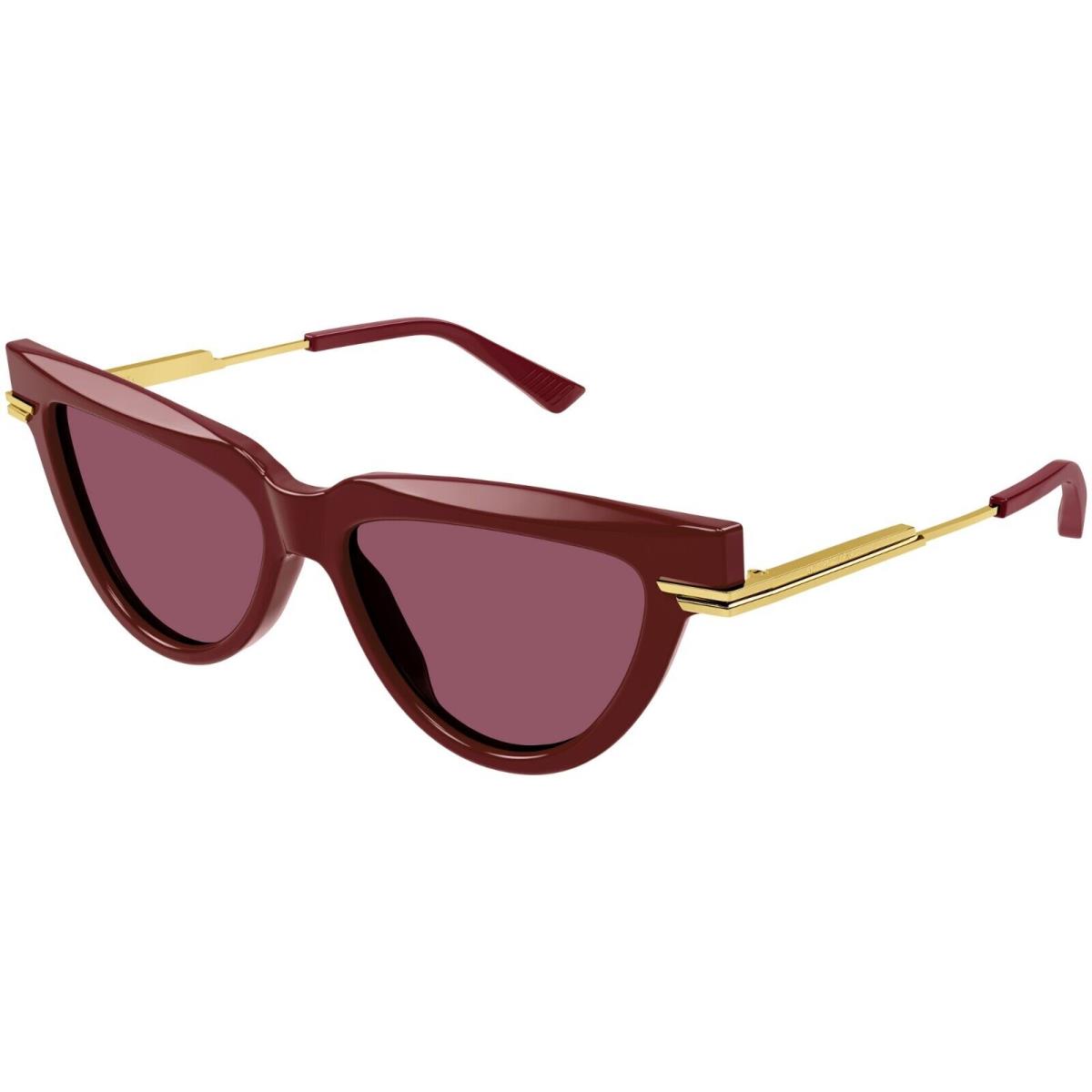 Bottega Veneta BV1265S Burgundy with Gold/red 003 Sunglasses