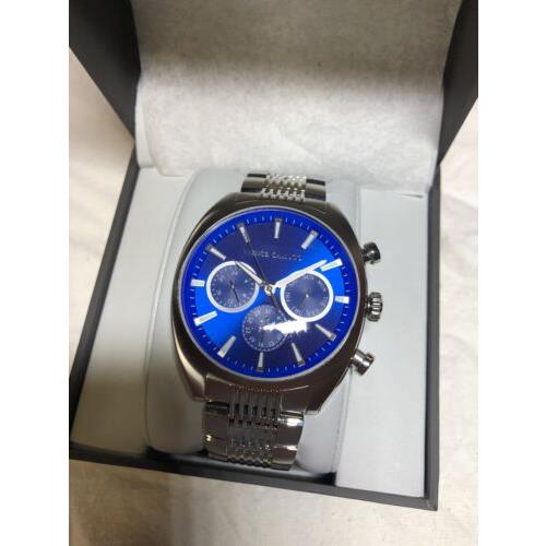 Vince Camuto VC/1040BLSV Men`s Blue Dial Multi Function Stainless Steel Watch