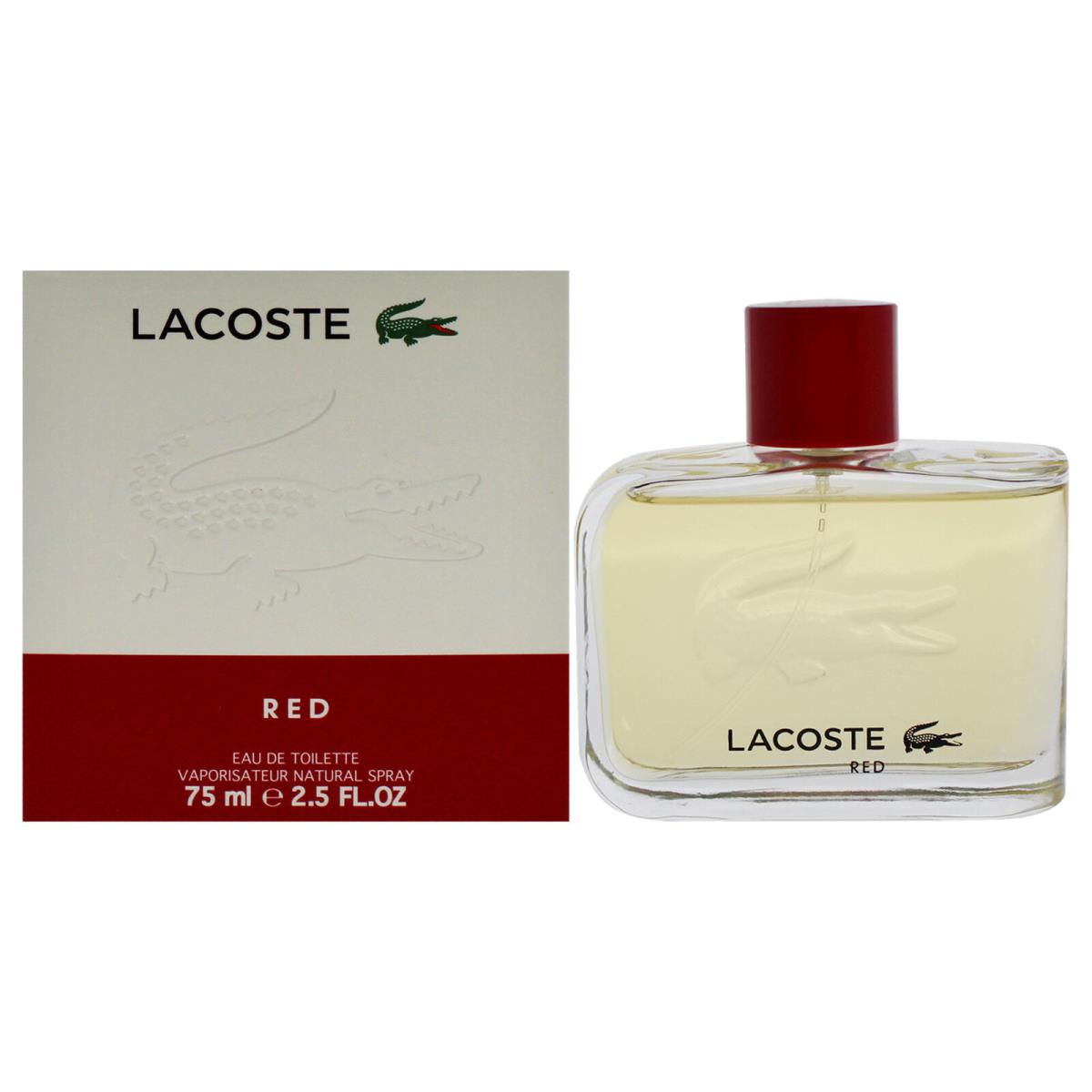 2 Pack Lacoste Red by Lacoste For Men - 2.5 oz Edt Spray