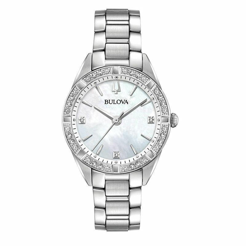 Bulova Ladies Wristwatch 96L116 Crystal Collection Analog