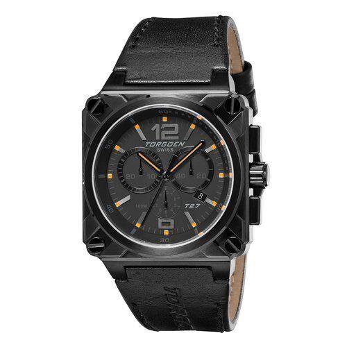 Torgoen Men`s T27107 Black Stainless Steel Watch