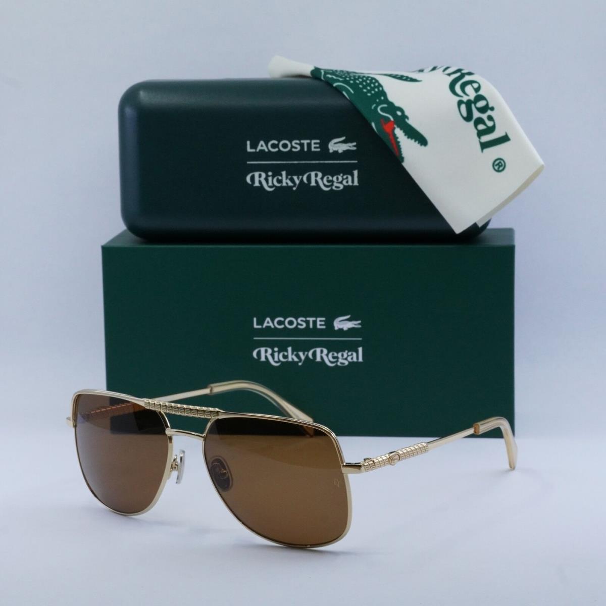 Lacoste L239S Ricky Regal 710 Medium Gold/brown 58-16-145 Sunglasses