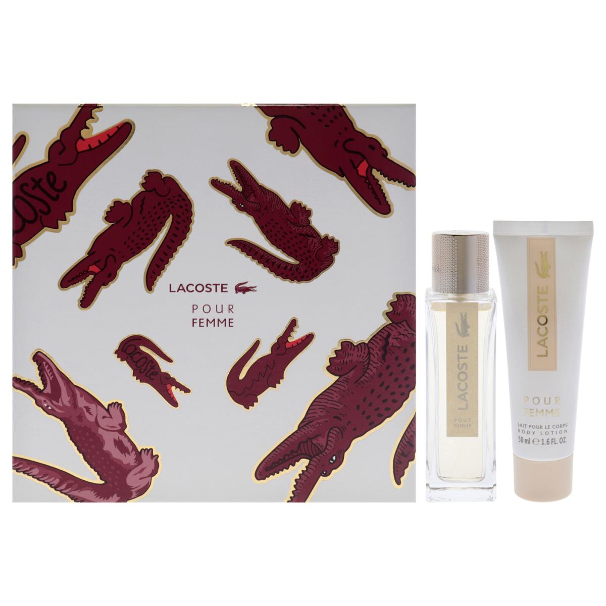 3 Pack Lacoste Pour Femme by Lacoste For Women - 2 Pc Gift Set