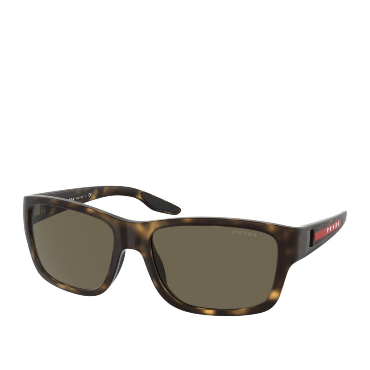 Prada Linea Rossa PS 01WS 58106H Havana Rubber Men`s Sunglasses - Size 59-17