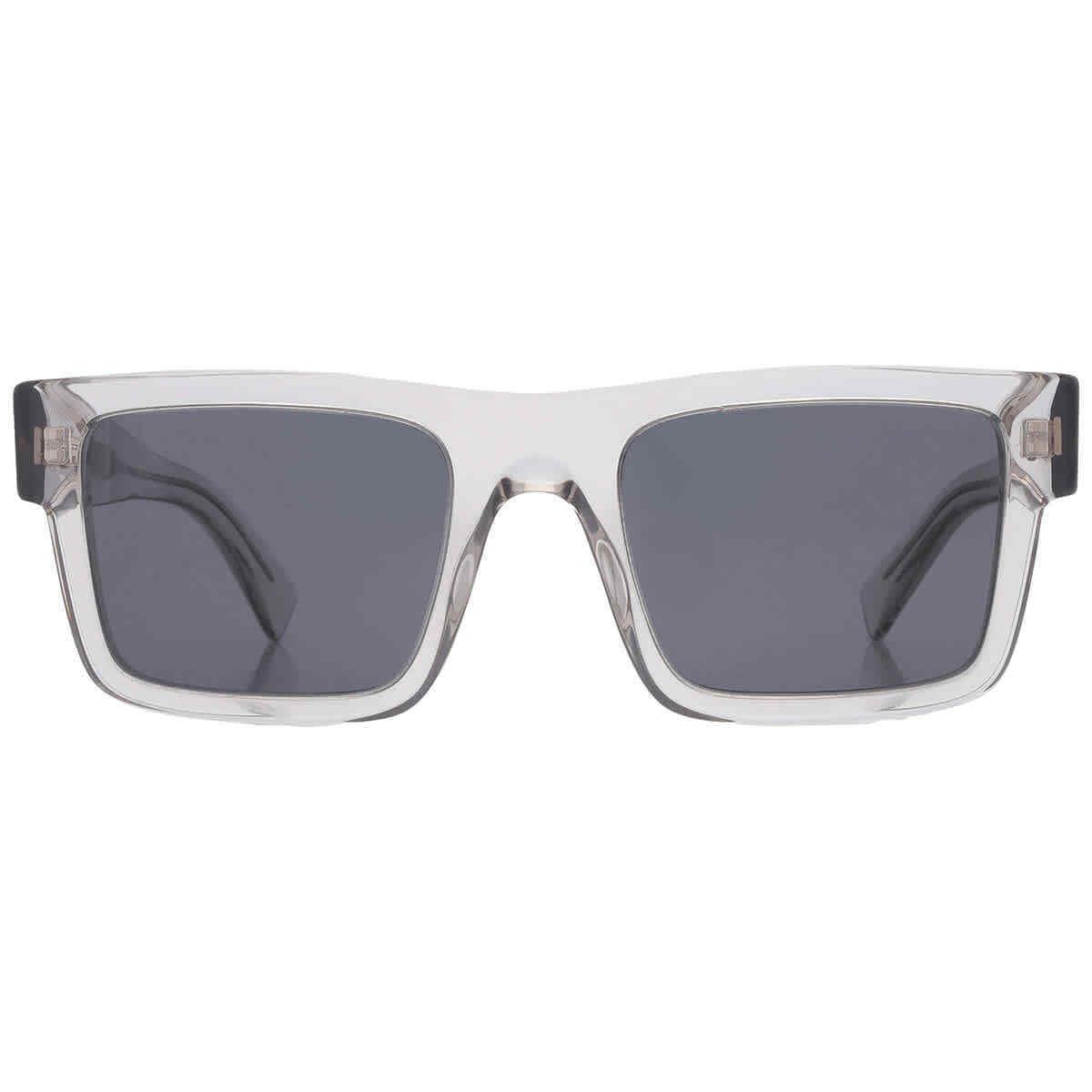 Prada Dark Gray Rectangular Men`s Sunglasses PR 19WS U4309T 52 PR 19WS U4309T 52