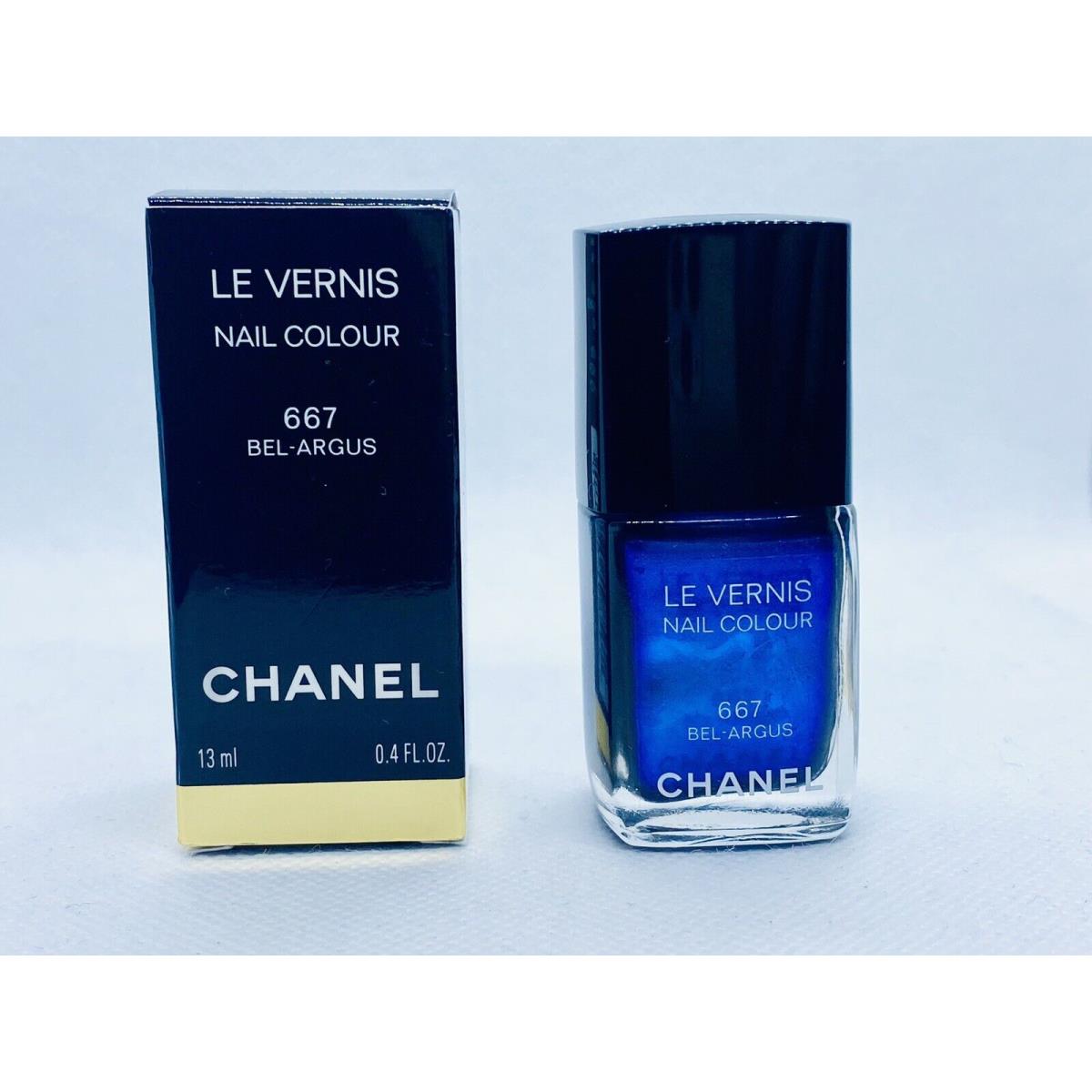 Chanel Le Vernis Nail Colour Polish 667 Bel Argus Metallic Blue Shade