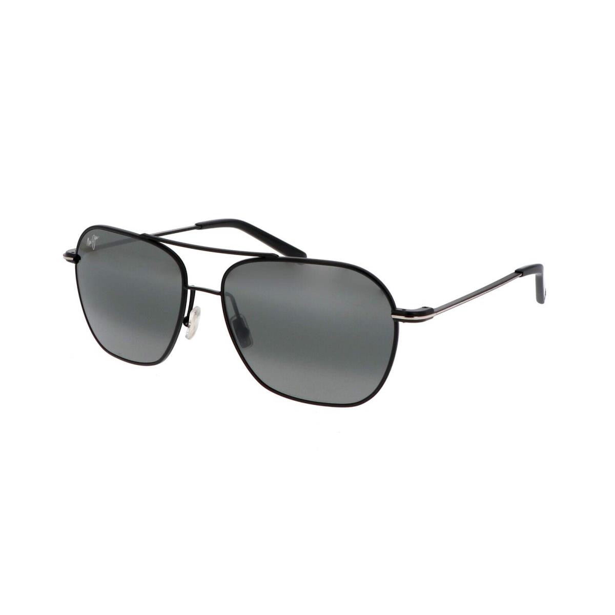 Maui Jim Mano 877-02 Grey Mano Black Silver Stripe / Neutral Bi-gradient Lens