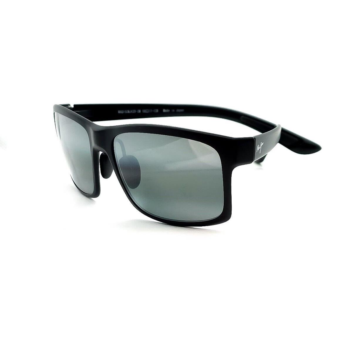 Maui Jim Pokowai Arch MJ439-2M Sunglasses Matt Black /natural Gray Polarized - Frame: Matt Black, Lens: True Gray