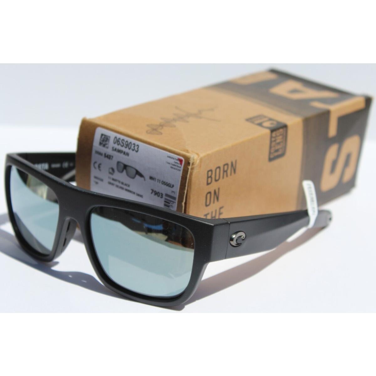 Costa Del Mar Sampan 580G Polarized Sunglasses Matte Black/silver Glass