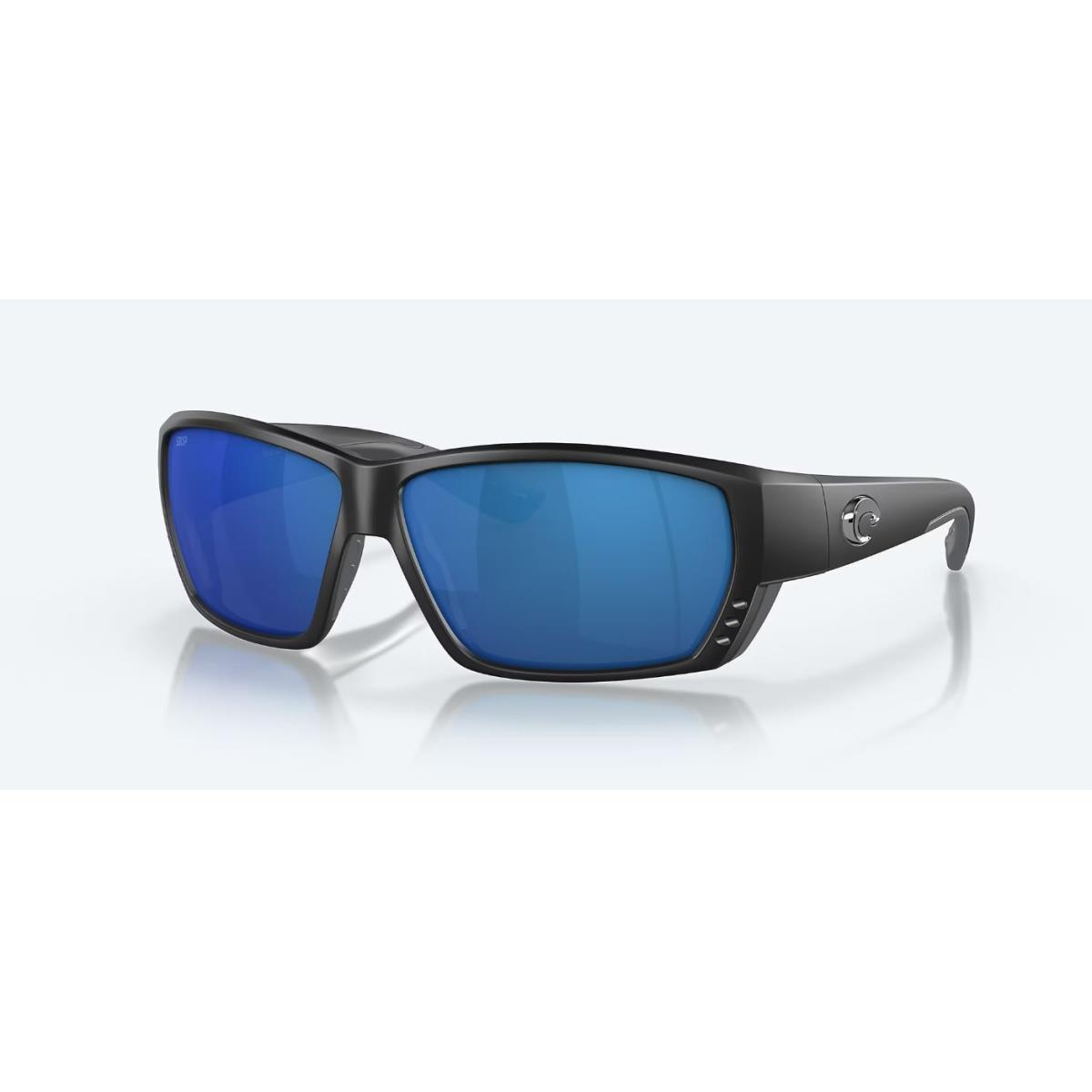 Costa Del Mar Tuna Alley Matte Black / Blue Mirror 580 P Sunglasses- 17010