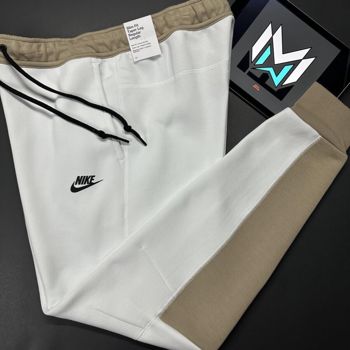 Nike Sportswear Tech Fleece Joggers Pants White Khaki Men s Sizes FB8002-121