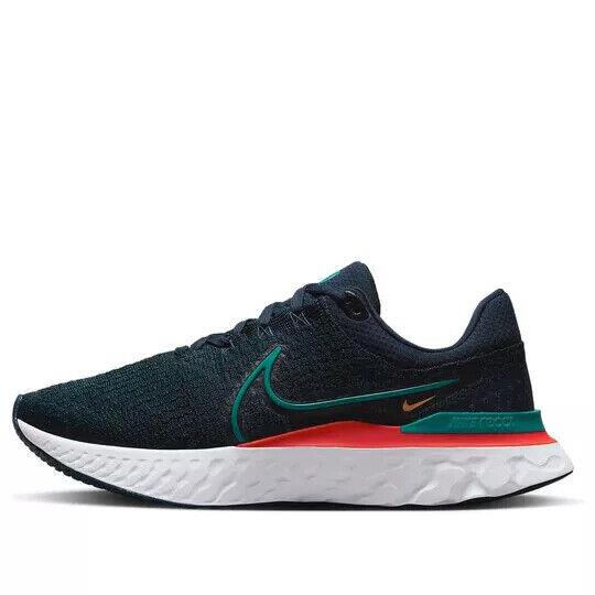 Nike Mens React Infinity Run FK 3 Running Shoes Box NO Lid DH5392 401 - OBSIDIAN BRIGHT SPRUCE WHITE