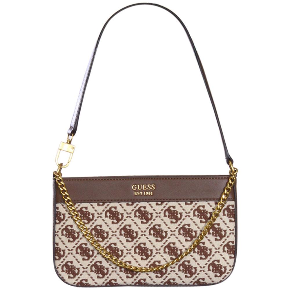 Guess Women`s Katey Handbag Mini Top-zip Shoulder Bag Brown