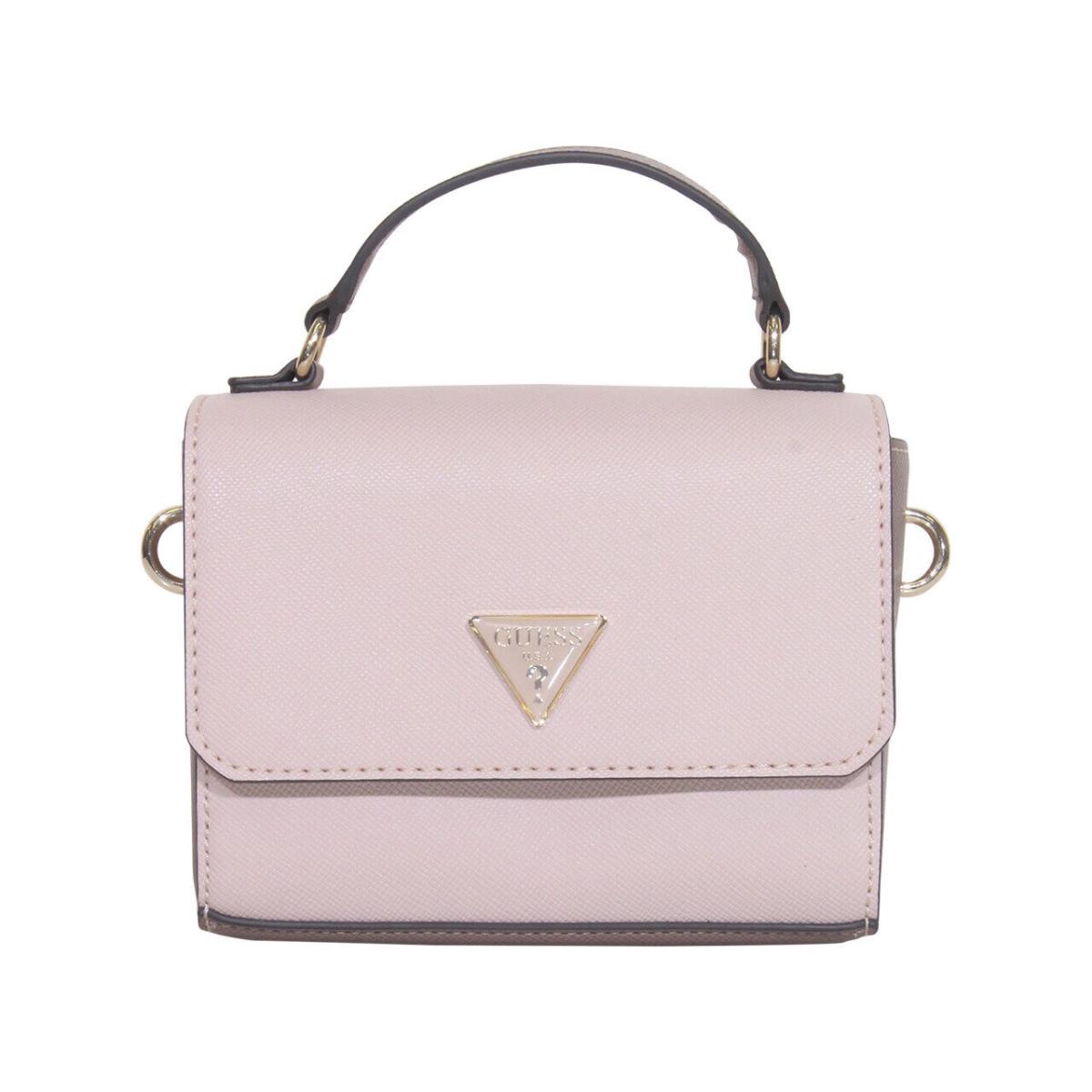 Guess Women`s Ynes Mini Handbag Top Handle Flap Mauve Multi VG840278